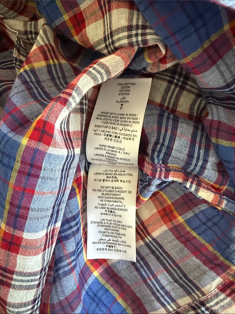 NWT Doen Janis Top size XS Core d’Azur Plaid Button Down - Picture 7 of 8